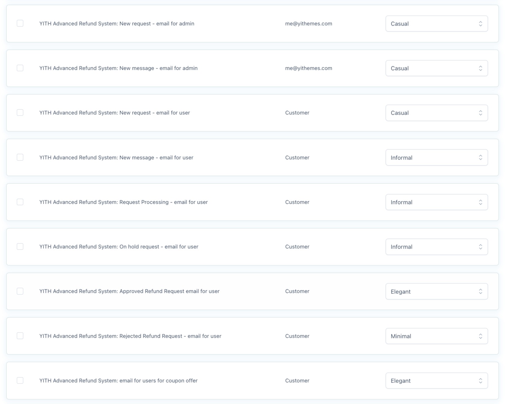 Integration with YITH Email Templates