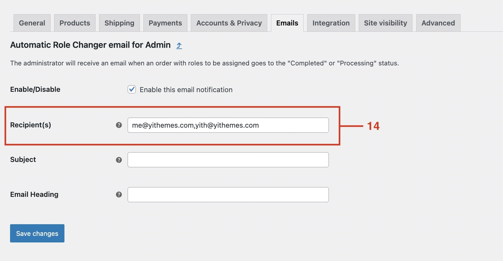 Email recipient