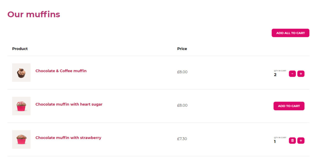 Modern quanitity and "Add to cart" button