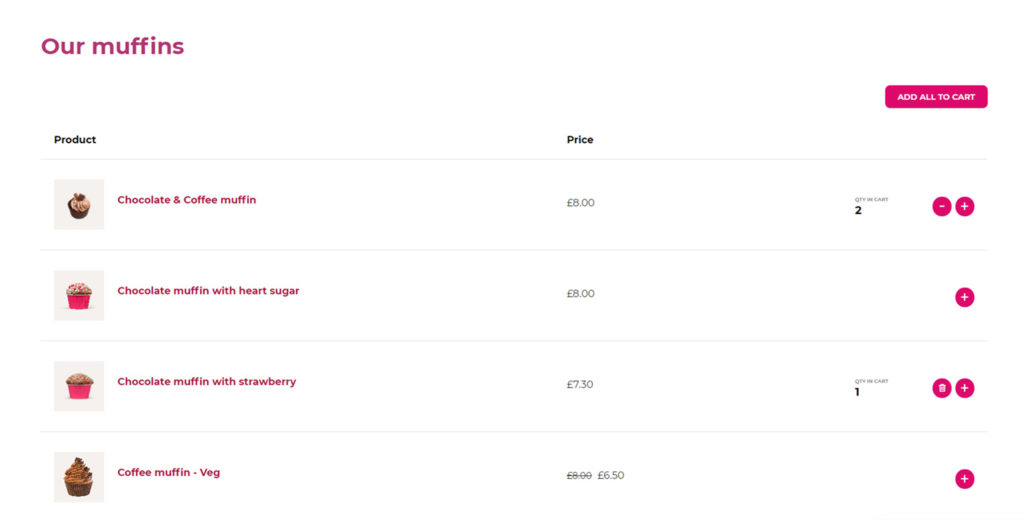 Modern quantity and Add to cart in "+" style 