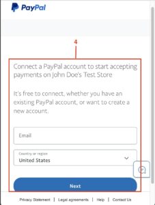 Connect PayPal account