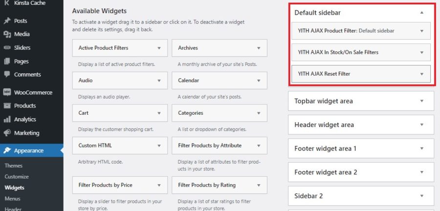 How to manage classic widgets after conversion