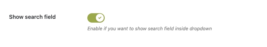 Show Search field