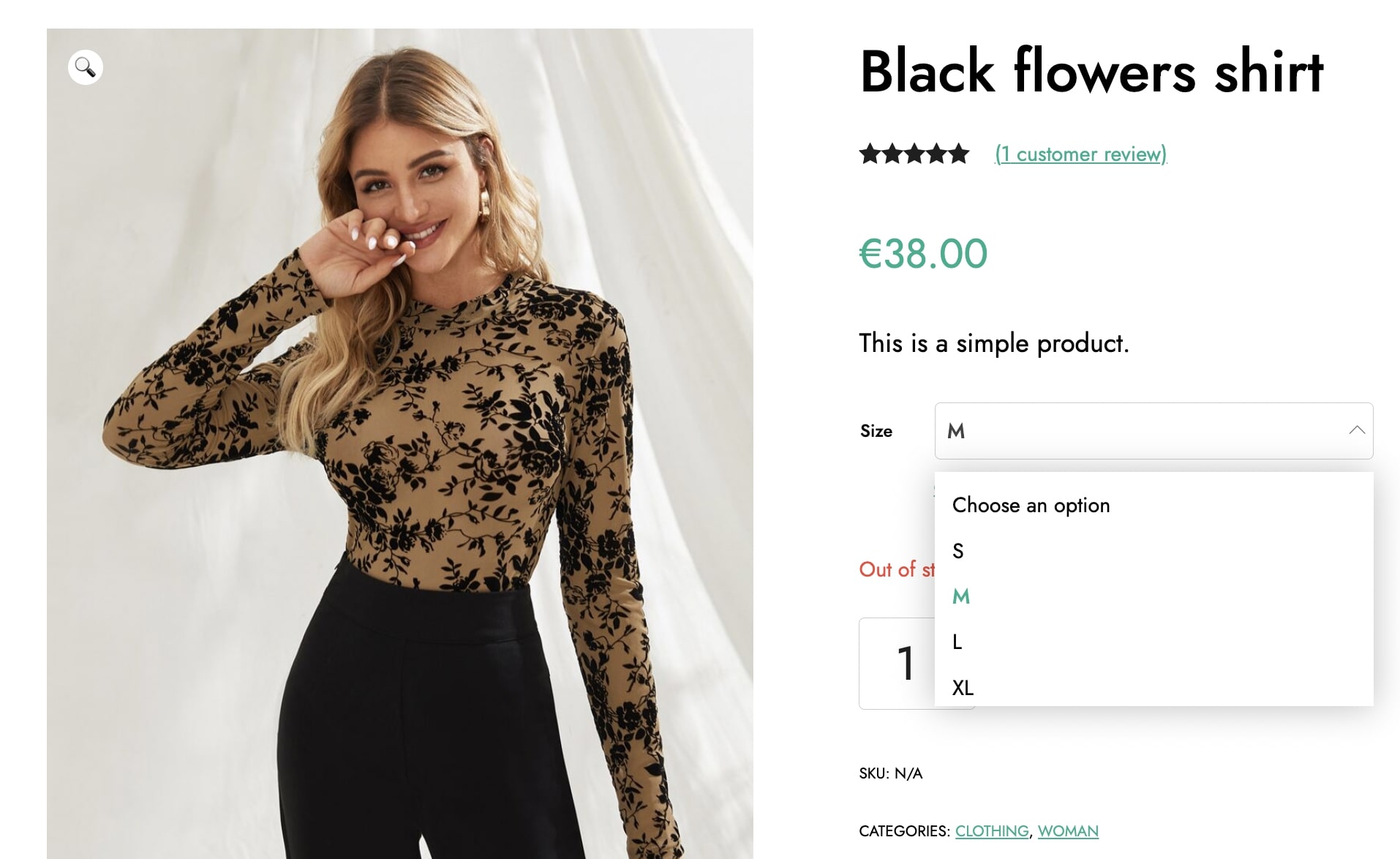 Variations filtering product example