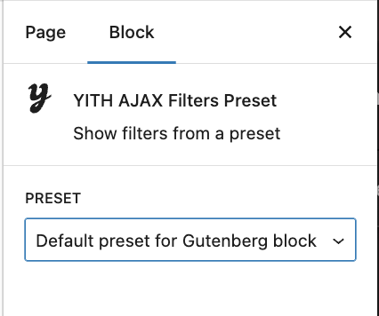 Default preset