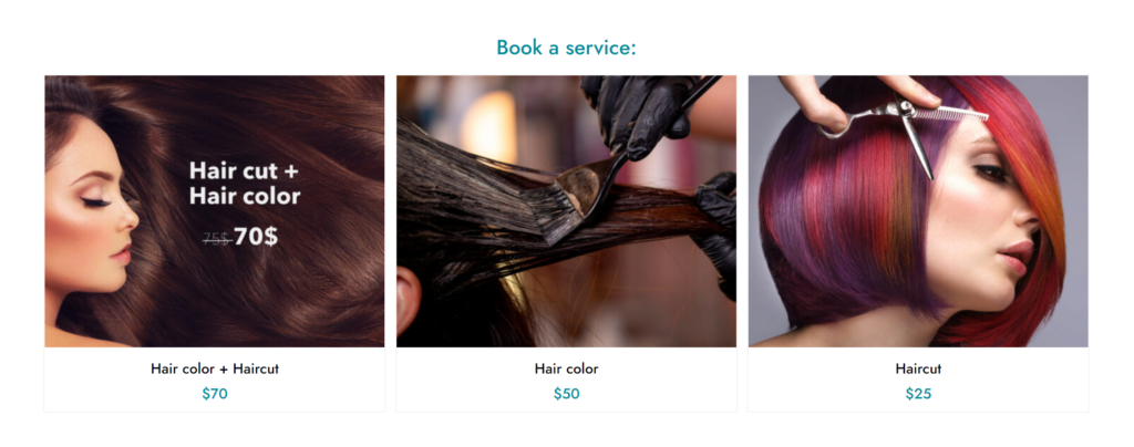 Hair dresser services