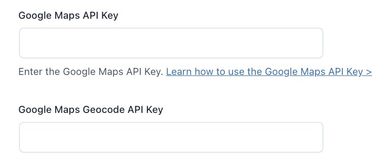 Google Maps API keys