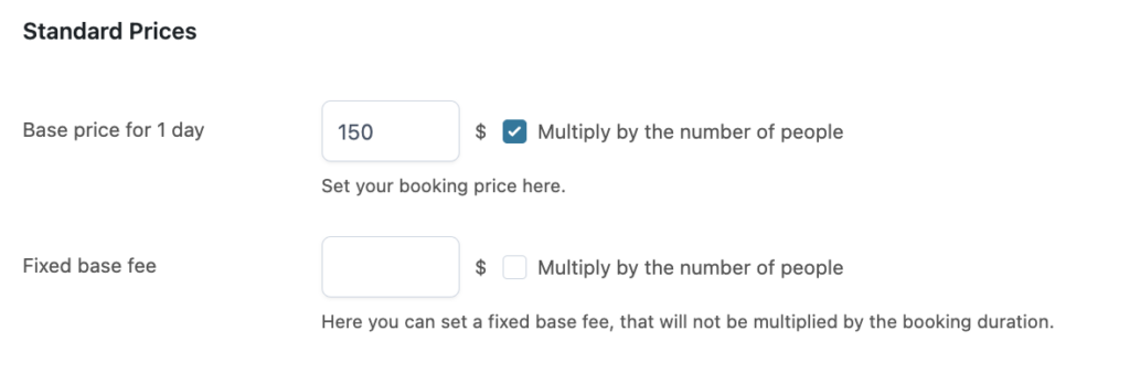 Price per person