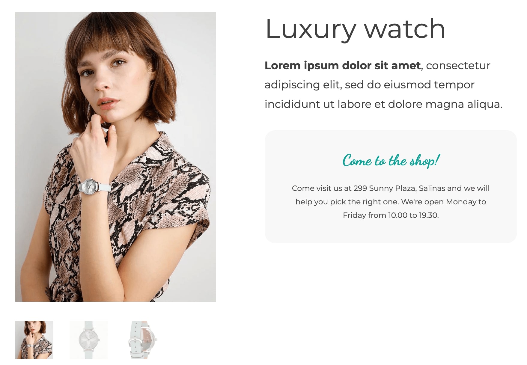 How to: luxury watch example