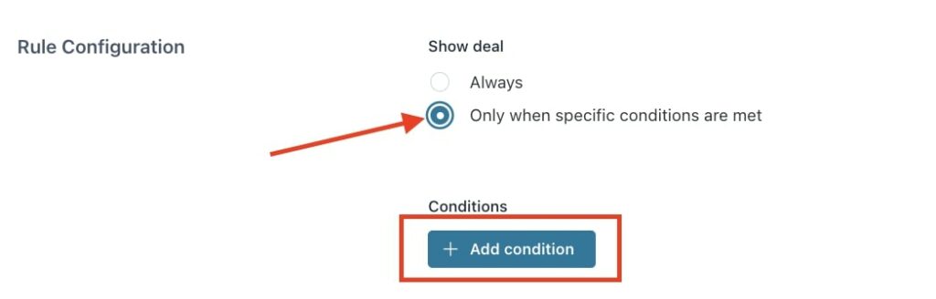 Add conditions