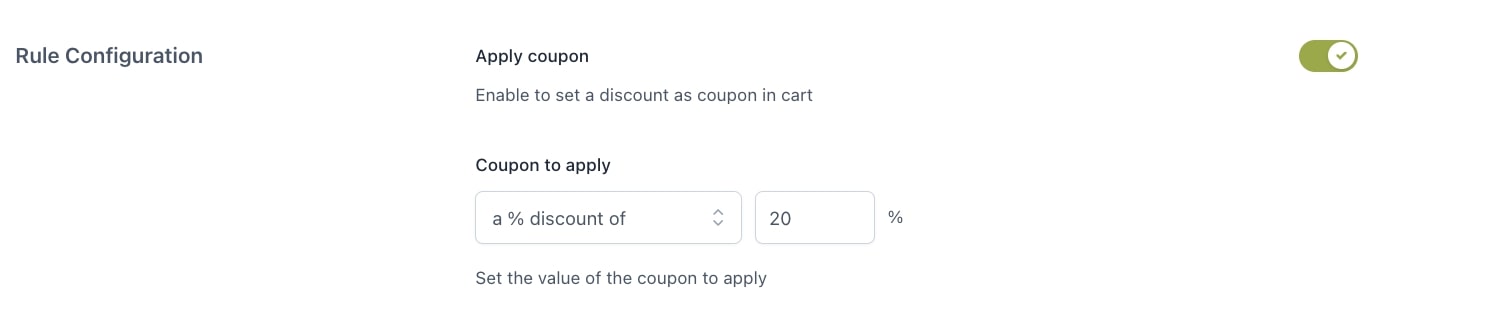 Cart coupon