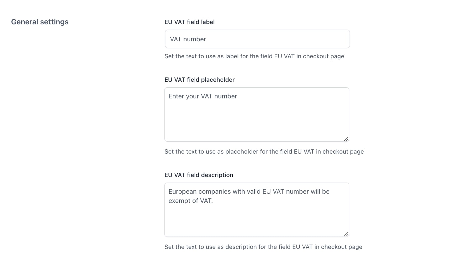 EU VAT field options