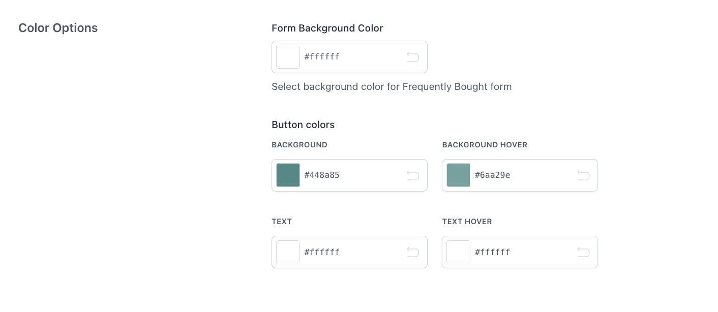 Color options