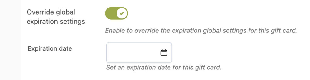 Override global expiration settings