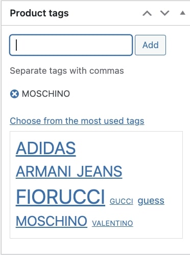 Product tags