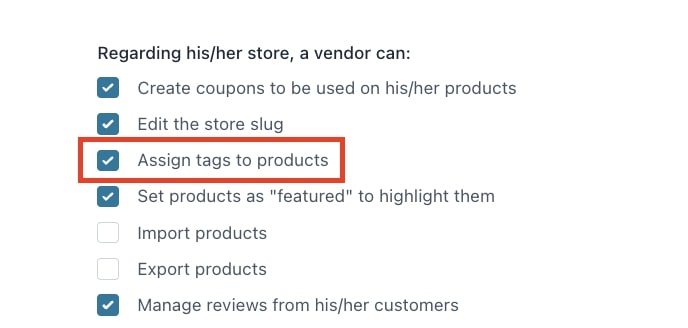 Assign tags