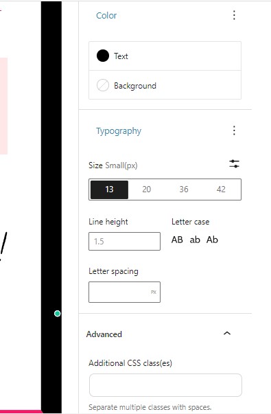 Date block options