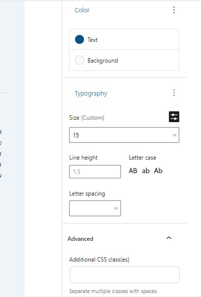 Document number block options