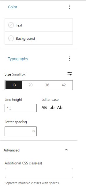 Order number block options