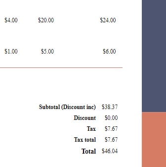 Total table block example