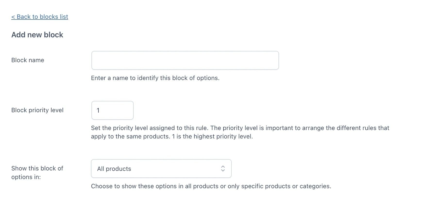 Add new block editing options