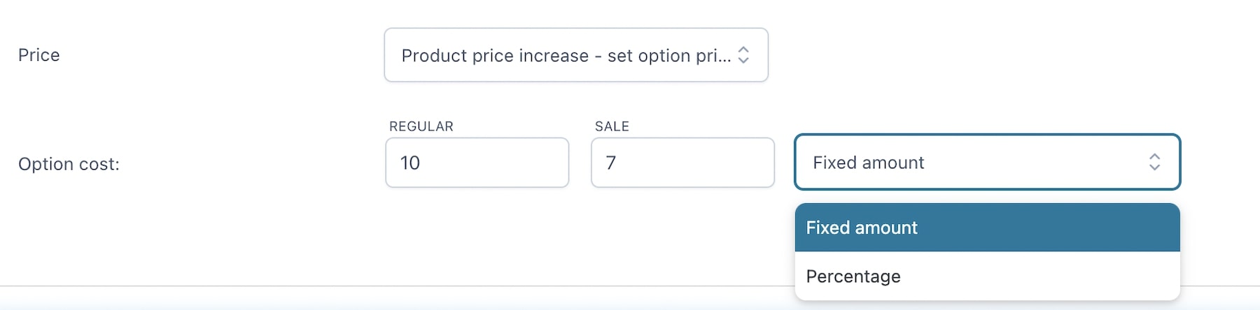 General price options - free version