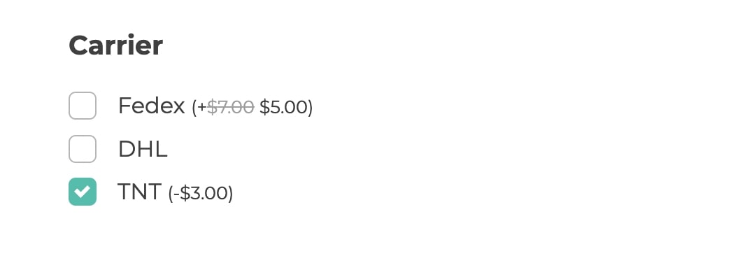 General pricing options example - free versopm
