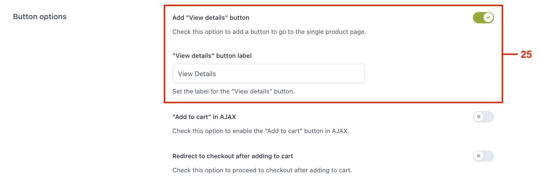 Enable view details button