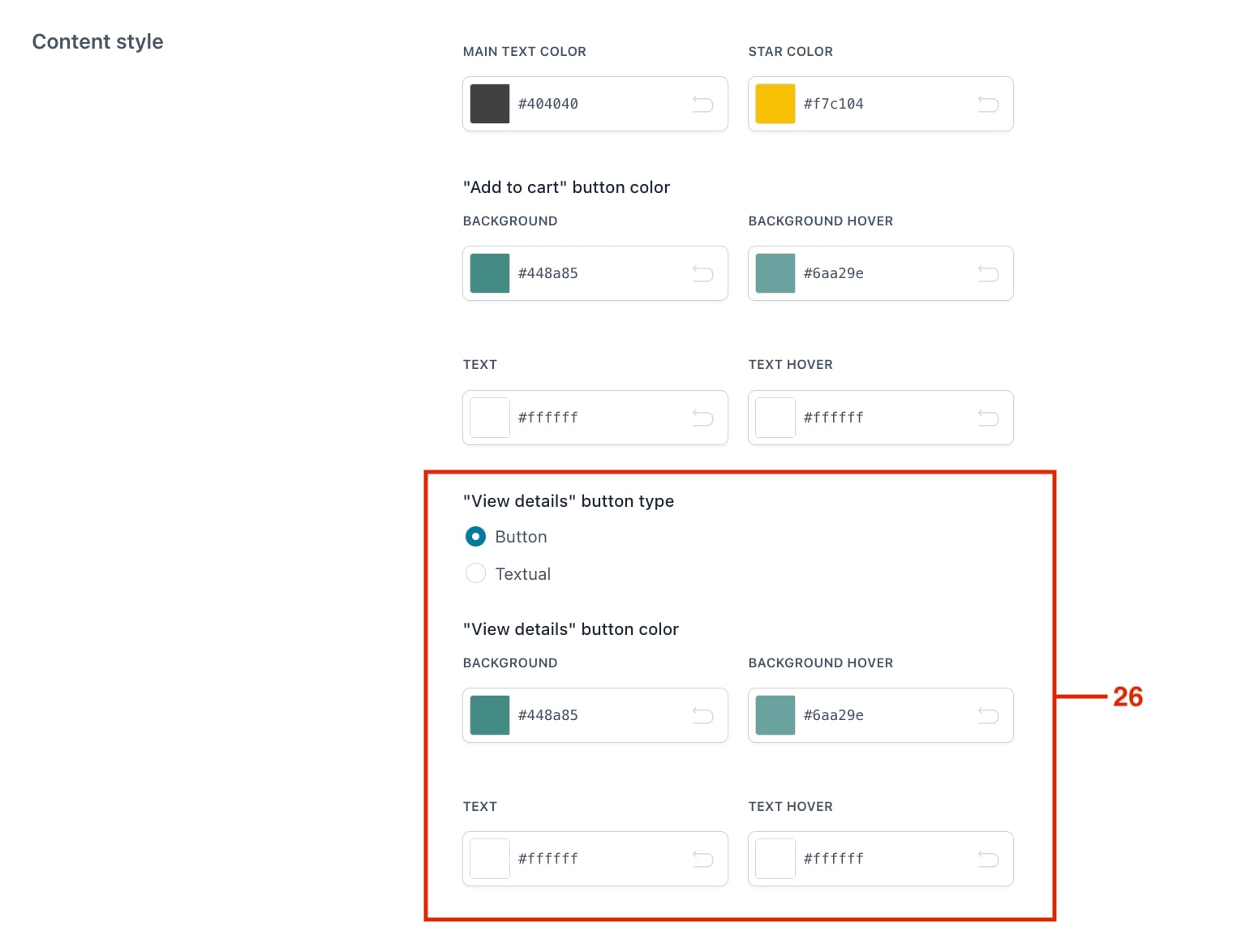 View details button type