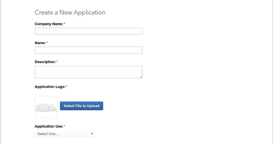 Registration form