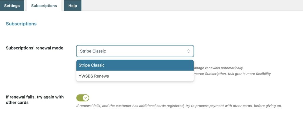 Integration between YITH Stripe andYITH Subscription