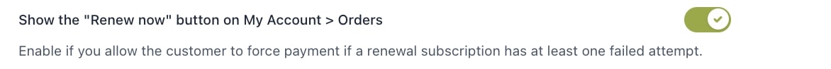Renew option