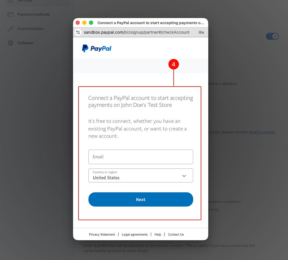 Login or signup for a pp account