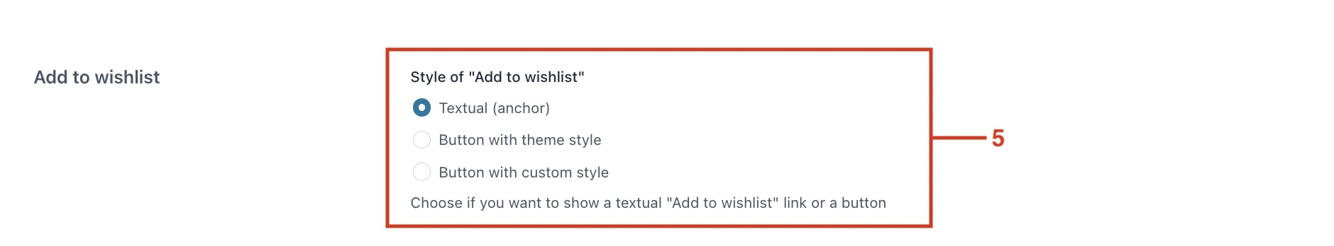 Style of "Add to wishlist"